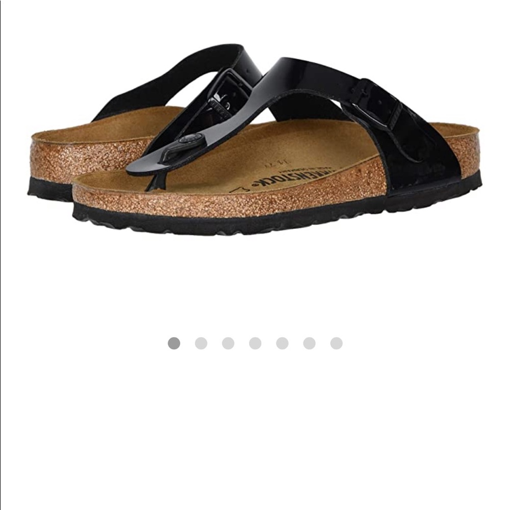 Birkenstock Gizeh black Birko Flor Patent